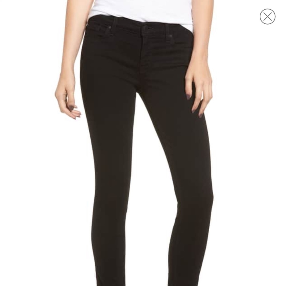 Hudson Krista Super Skinny Black Jeans, Sz 28